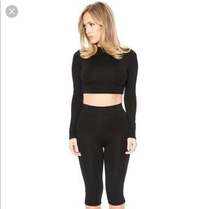 Naked Wardrobe Crop Top & Legging Set